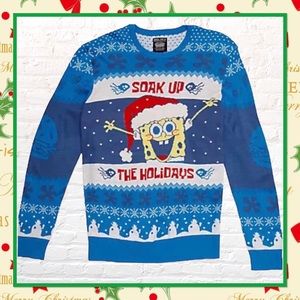 New Mens SpongeBob SquarePants Soak Up The Holidays